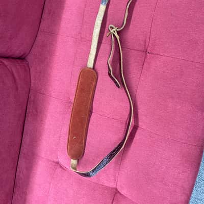 Vintage Leather Gator Guitar Strap - Brown image 5