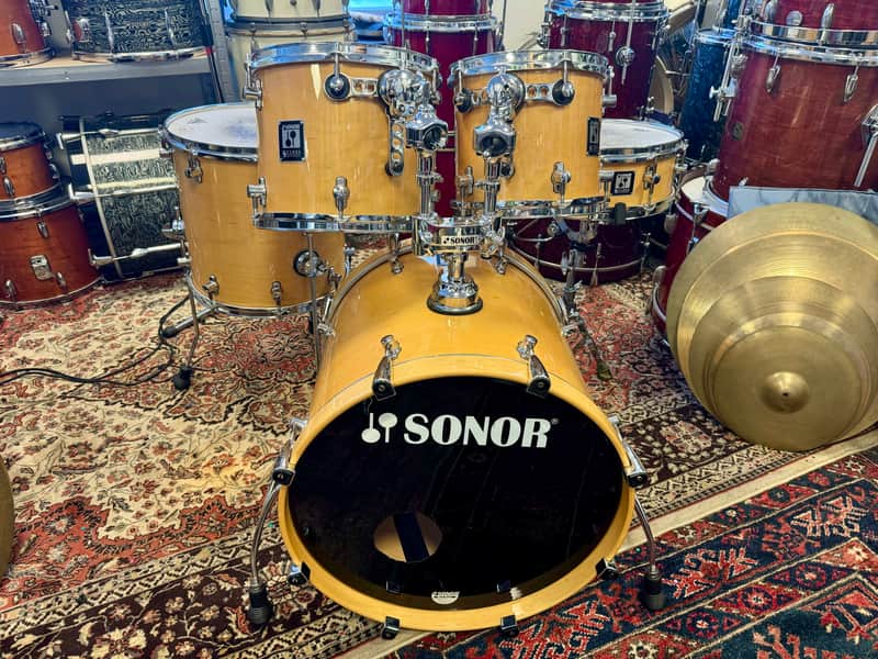 Sonor S Class Pro 10"-12"-14"-20" + 14" Snare - Natural Maple image 1