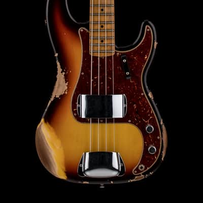 Fender Custom Shop Empire 58 Precision Bass Heavy Relic - Faded Aged Chocolate 3-Color Sunburst #87001 image 1