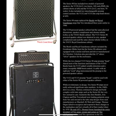 Vox Series 90 V130 & V133 1969 head & 4x12 Bulldog loaded cab troley, fully serviced condition image 9