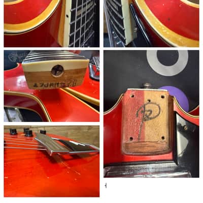Fender Coronado II Hollow Body Guitar - 1967 - Cherry Red- Refinished back 6lbs w/Hard Case image 22