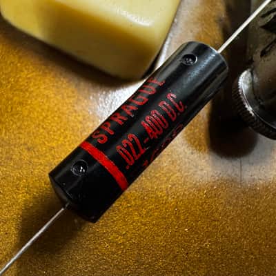 Reproduction .022 400v Sprague Black Beauty Capacitor Cap Tone Control Harness pots Gibson Les Paul SG Junior 335 image 2