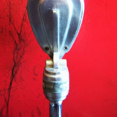 Vintage RARE 1940's Turner 34X modified dynamic microphone Satin Chrome with cable # 2 image 4