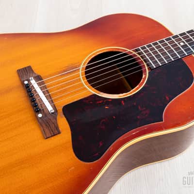 1961 Gibson J-45 ADJ Vintage Dreadnought Acoustic Guitar Cherry Sunburst w/ Case image 7