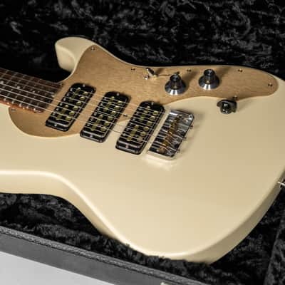 2015 Asher Guitars GT-3 Antique White Lollar Gold Foils w/OHSC image 5