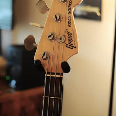 Greco Fujigen Spacy Sound 1980 Vintage White P Bass w/Fender Gig Bag image 7