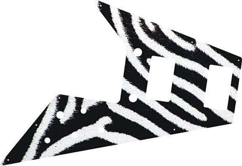 Pickguard Pick Guard Scratchplate Graphic Gibson Flying V Guitar Zebra FREE SHIP image 1