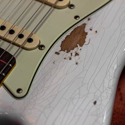 Fender CS 1964 L-Series Strat Heavy Relic 3A RW Limited 2024 - Aged Olympic White image 17