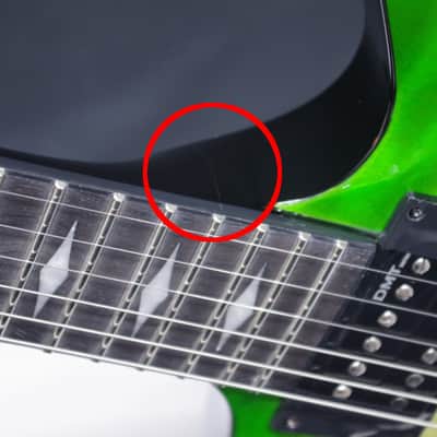 DEAN Stealth Floyd Flame Maple electric GUITAR w/ HARD CASE - DIME Slime Green - Made in KOREA image 8