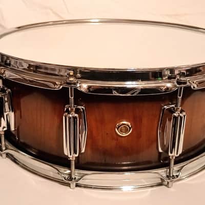 CUSTOM SUPER THICK CHERRY STAVE SNARE DRUM TAMA HDWE (C VIDEO)- TOBACCO BURST - FREE SHIP TO C-USA! image 4