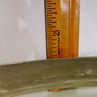 Leedy 15"Double-Flange Stick-Chopper Snare Drum/Tom Batter Rim/Hoop Nickel-Brass image 8