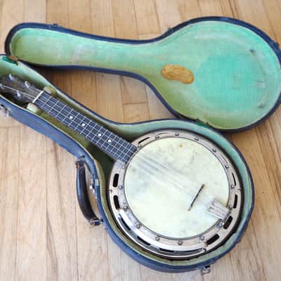 1920s Ludwig Wendell Hall Professional Banjo Ukulele, Vintage Banjolele w/ ohsc image 17