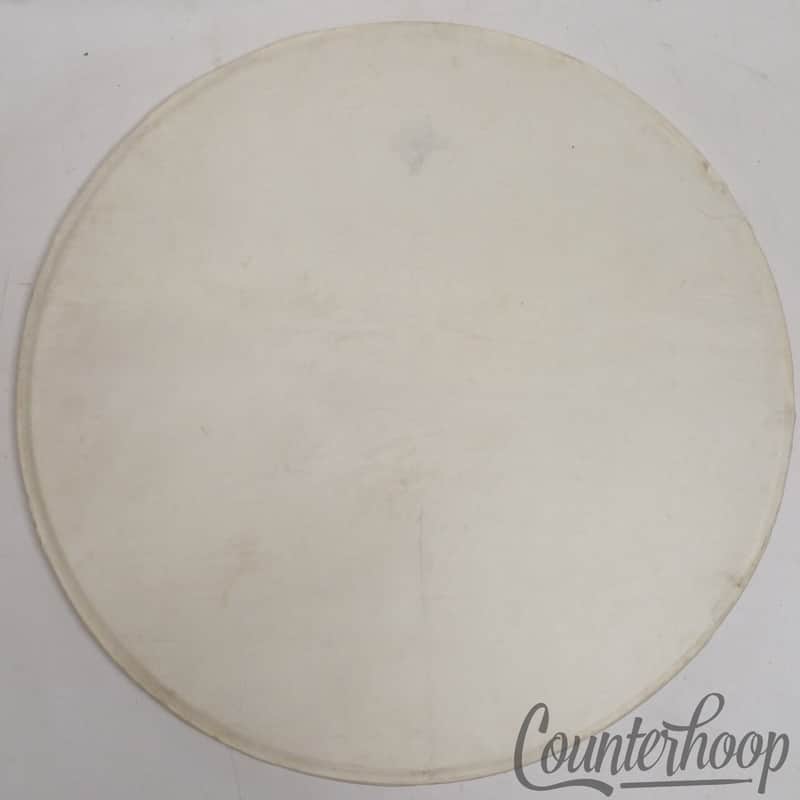 *Leedy 18" Calf Skin Bass Drum/Floor Tom Head Regular Hardwhite Maple Flesh Hoop image 1