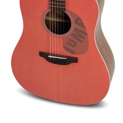 Ovation Applause Acoustic Guitar Jump Slope Shoulder Dreadnought, Peach (AAS-69-O) image 3