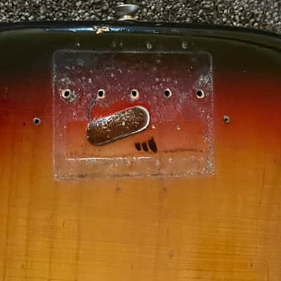 1974 Fender Precision bass body Sunburst original image 4