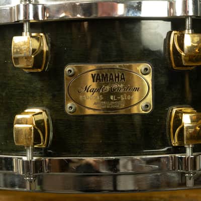 Yamaha 5.5x14 Maple Custom Ebony Lacquer Snare Drum image 10