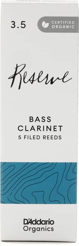 D'Addario Organics Reserve Bass Clarinet Reeds - 3.5 (5-pack) (5-pack) Bundle image 1