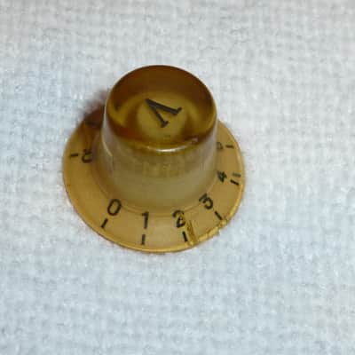 Vintage 1960's 1970s Univox Guyatone Teisco Conrad Etc. Single Gold Volume Knob MIJ image 3