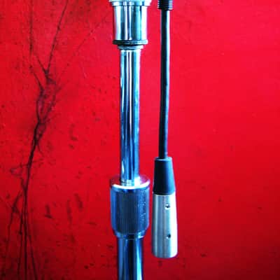 Vintage 1940's RCA 74-B Junior Velocity Ribbon Microphone w period Atlas DS-7 desk stand prop repair display image 18
