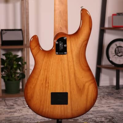 MusicMan Stingray Special HH 5 strings - Roasted Flamed Maple Fingerboard, Hot Honey image 8
