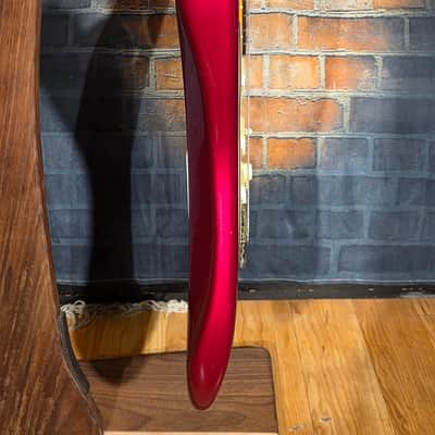 Vintage 1962 1 Owner Fender Stratocaster Slab Board Brazilian Rosewood Fretboard Candy Apple Red Refin w/ OHSC image 13