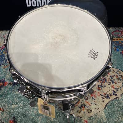 David Frangioni Collection, Rogers - 14x5" Metal, 5-Line, Dyna-Sonic, Chrome Over Brass, Snare Drum, With Beavertail Lugs, 1960's - Chrome image 7
