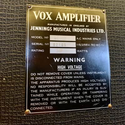 Vox AC-100 amplifier c 1965 Small Box original vintage UK Beatles JMI AC100 image 12