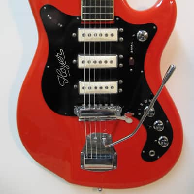 Arnold Hoyer Fold-axe Travel guitar 1960's - Red image 2