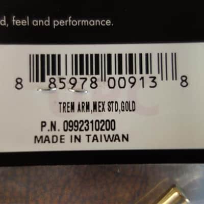 Fender Tremolo Arm, Standard Series Strat, Gold image 3