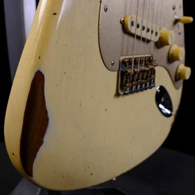 2024 Fender Custom Limited Edition Roasted "Big Head" Stratocaster® Relic® - Aged Vintage White image 9