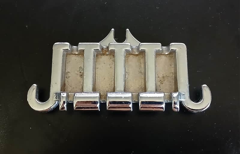 Vintage Gibson EB Bass Guitar Bridge in Chrome No Saddles image 1