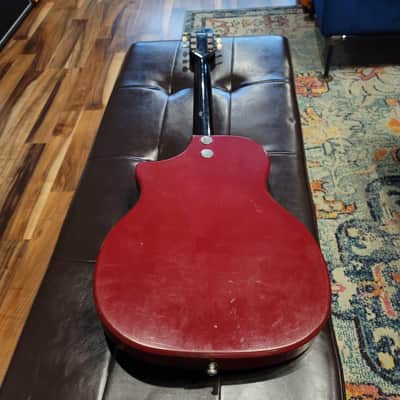 1960 Supro Belmont Poppy Red w/ Case image 14