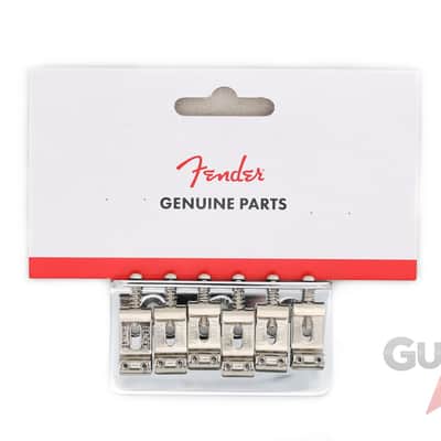 Genuine Fender Telecaster/Tele OR Stratocaster/Strat Hardtail Bridge, Chrome image 1