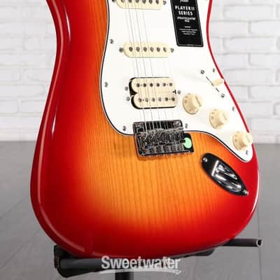 Fender Player II Stratocaster HSS Electric Guitar - Aged Cherry Burst with Maple Fingerboard (StratP2HSSMCBd1) image 5