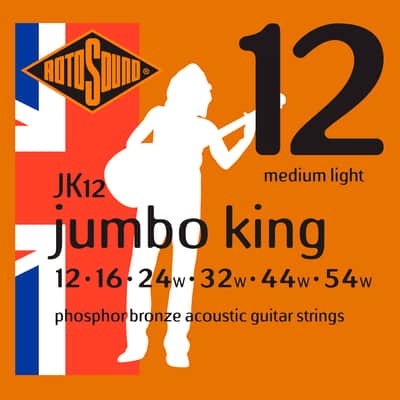 JK12 Jumbo King Phosphor Bronze Medium Light 12/54 Rotosound image 1