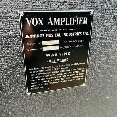 Vox AC30 Bass 2x12" Combo Amplifier 1964 - Black image 9