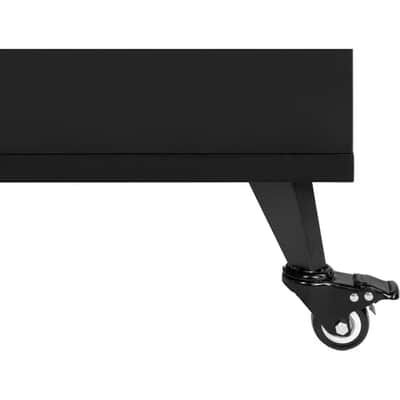 Gator Elite Furniture Series Rolling Rack Sidecar Cabinet in Black Finish with Configurable Rack Space & Shelving image 13