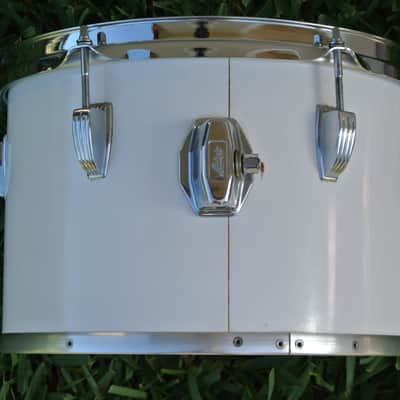 RARE! 1970's LUDWIG (Chicago) 12" WHITE CORTEX CONCERT TOM for DRUM SET! RM119 image 3