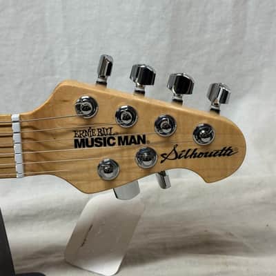 Ernie Ball Music Man Silhouette HSH Hardtail Guitar with Case 2018 - White / Maple neck image 7