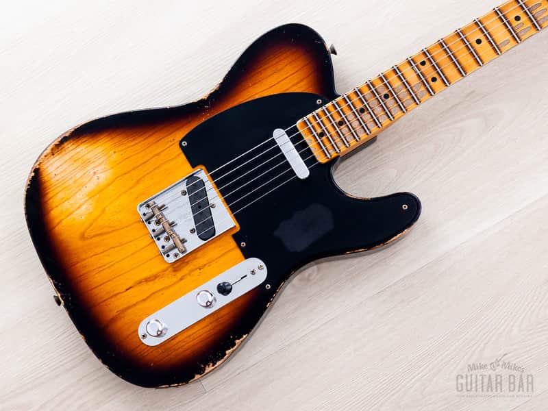 2023 Fender Custom Shop 1952 Telecaster Heavy Relic Big U Two-Tone Sunburst w/ Case, CoA