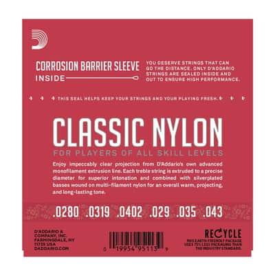 D'Addario EJ27N Student Nylon Normal Tension image 2