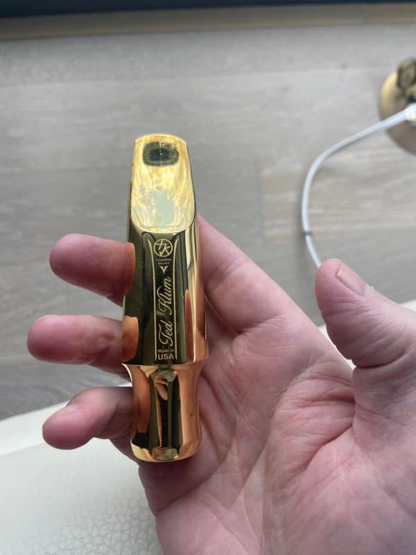 Ted Klum New London Tenor Mouthpiece - Size 8 - Brass/24k Gold Plated image 1