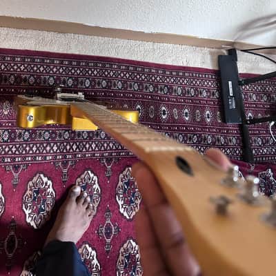 Thinline Telecaster/Partscaster w/ Bigsby (gold and white) image 4