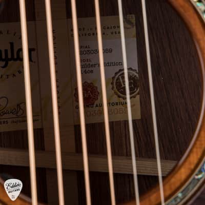 Taylor Next Generation Builder's Edition 814ce Honduran Rosewood/Sinker Redwood - Shaded Egde Burst #1203036059 image 17