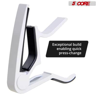 5 Core Capo Acoustic Electric Guitar 6 String Kapo Pair Quick And Easy Adjustment Classic Clip For Banjo Mandolin Or Ukulele Capotraste Para Guitarra image 14