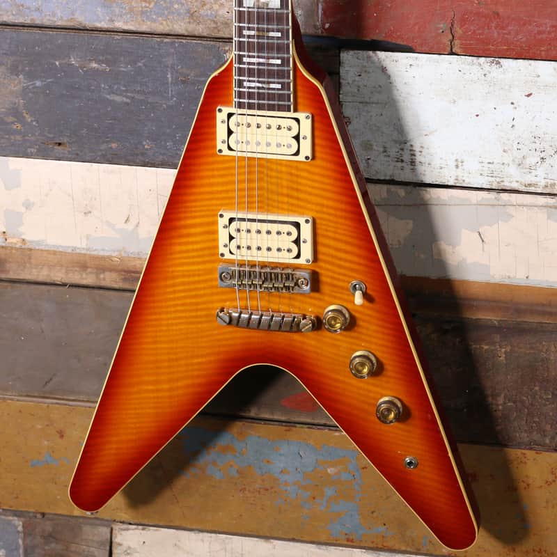 1982 Ibanez Rocket Roll II Flying V Sunburst | Reverb