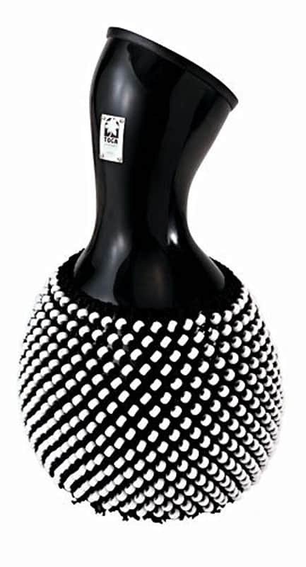 Toca Fiberglass Shekere, Black & White Beads image 1