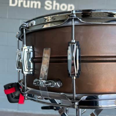 Ludwig LC663 6.5x14" Natural Patina Copper Phonic Snare Drum w/ Video Link image 3