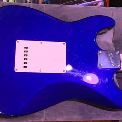 2007 Fender metallic blue Squier Strat Affinity Series image 10