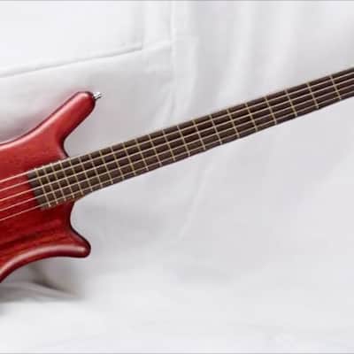 Warwick Pro Series Thumb BO-5 String-Burgundy Red Transparent Satin image 3
